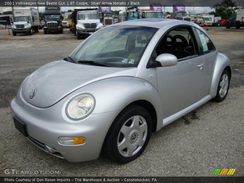Silver Arrow Metallic / Black 2001 Volkswagen New Beetle GLX 1.8T Coupe