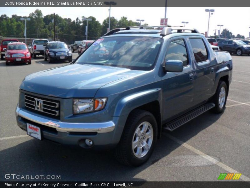 Steel Blue Metallic / Gray 2008 Honda Ridgeline RTL