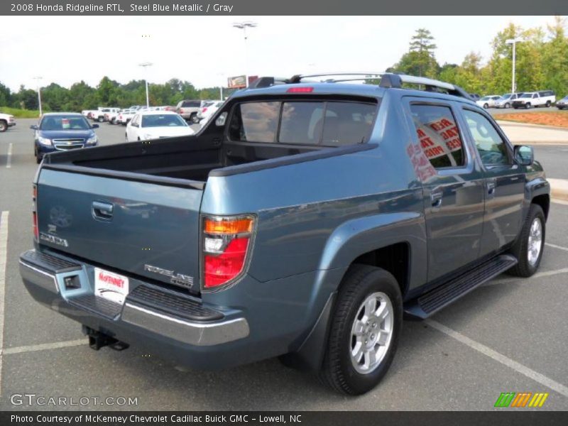 Steel Blue Metallic / Gray 2008 Honda Ridgeline RTL