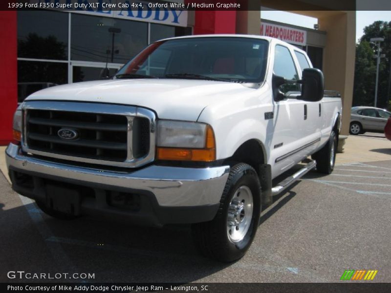Oxford White / Medium Graphite 1999 Ford F350 Super Duty XLT Crew Cab 4x4