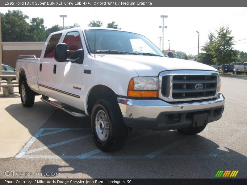 Oxford White / Medium Graphite 1999 Ford F350 Super Duty XLT Crew Cab 4x4