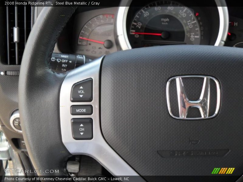 Steel Blue Metallic / Gray 2008 Honda Ridgeline RTL