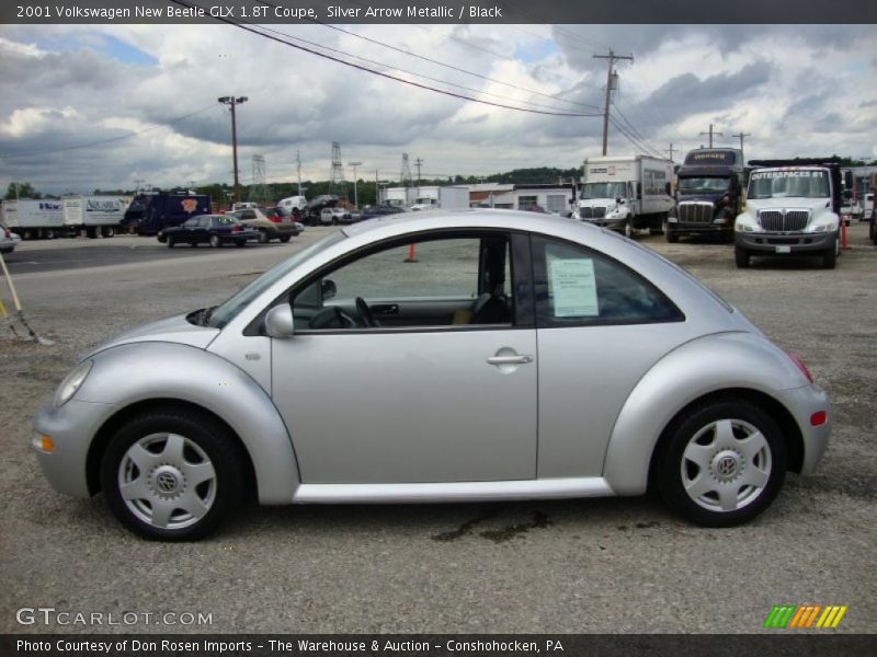 Silver Arrow Metallic / Black 2001 Volkswagen New Beetle GLX 1.8T Coupe