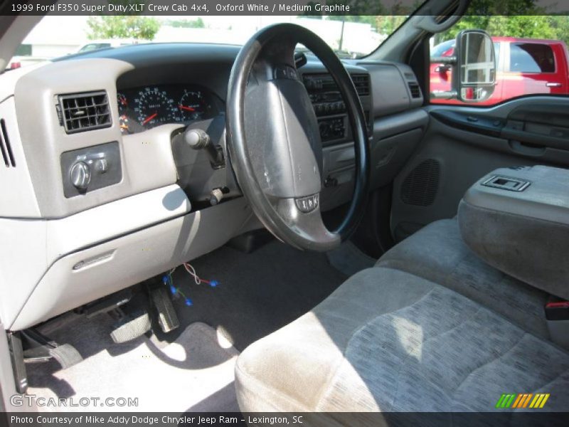Oxford White / Medium Graphite 1999 Ford F350 Super Duty XLT Crew Cab 4x4