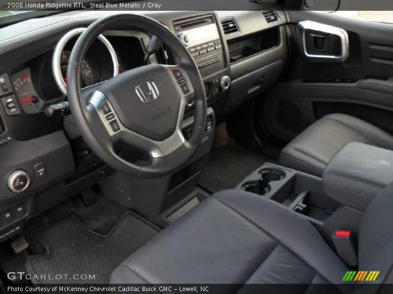 Steel Blue Metallic / Gray 2008 Honda Ridgeline RTL