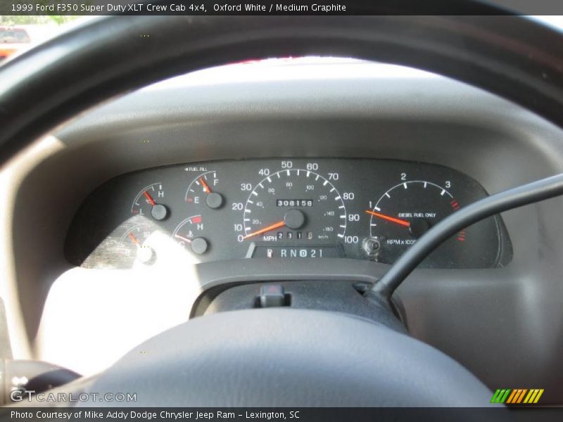 Oxford White / Medium Graphite 1999 Ford F350 Super Duty XLT Crew Cab 4x4