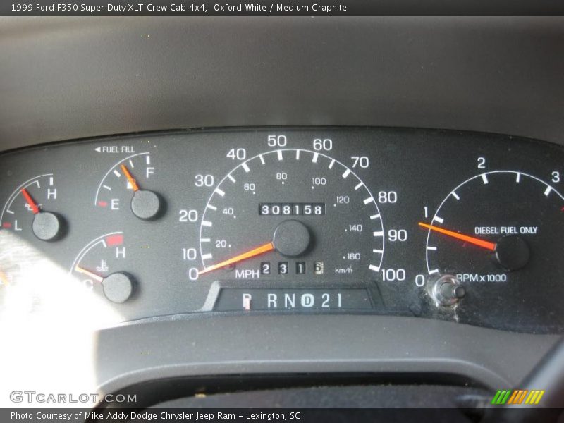 Oxford White / Medium Graphite 1999 Ford F350 Super Duty XLT Crew Cab 4x4