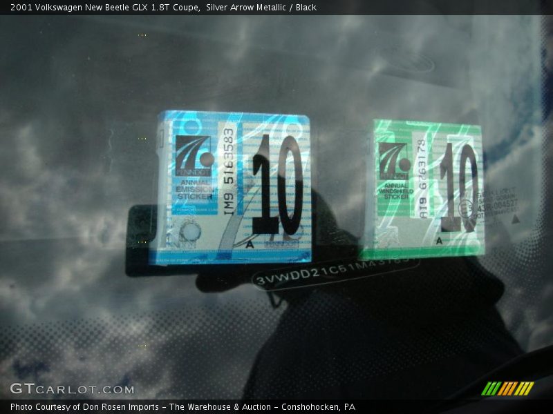 Silver Arrow Metallic / Black 2001 Volkswagen New Beetle GLX 1.8T Coupe