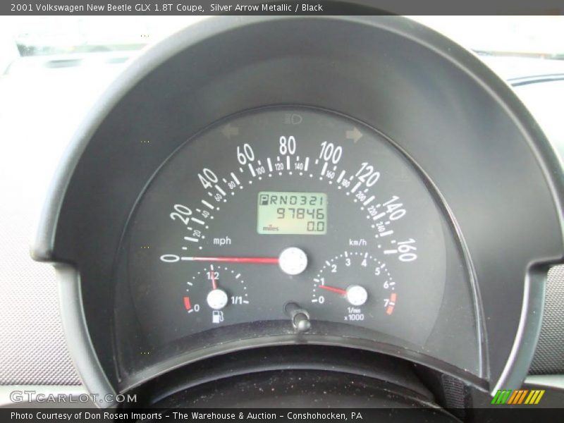 Silver Arrow Metallic / Black 2001 Volkswagen New Beetle GLX 1.8T Coupe