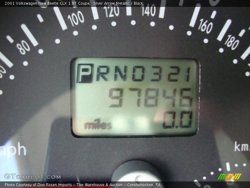 Silver Arrow Metallic / Black 2001 Volkswagen New Beetle GLX 1.8T Coupe