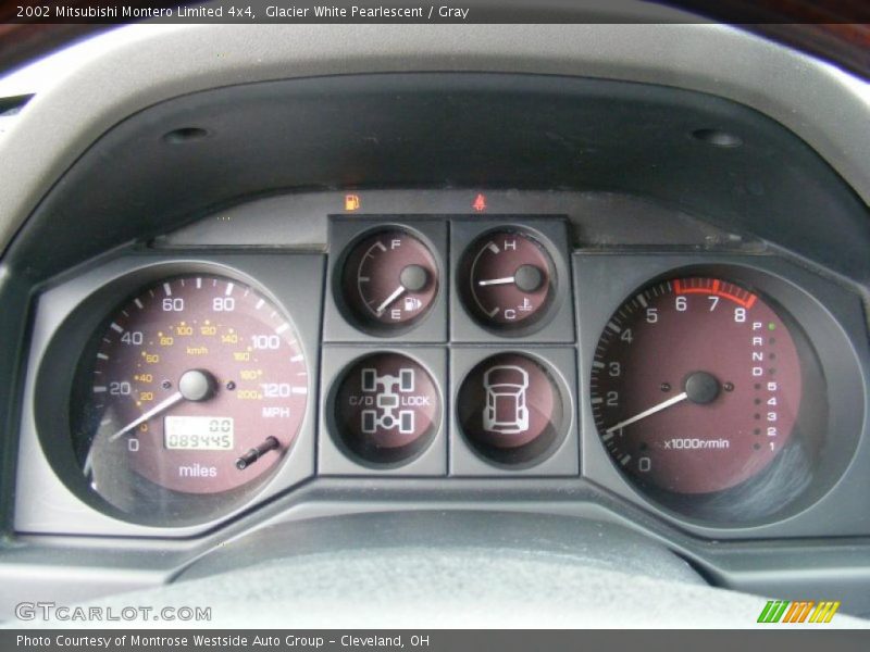 Glacier White Pearlescent / Gray 2002 Mitsubishi Montero Limited 4x4