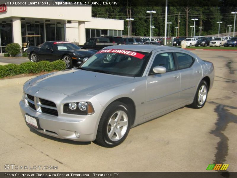 Bright Silver Metallic / Dark Slate Gray 2010 Dodge Charger SXT