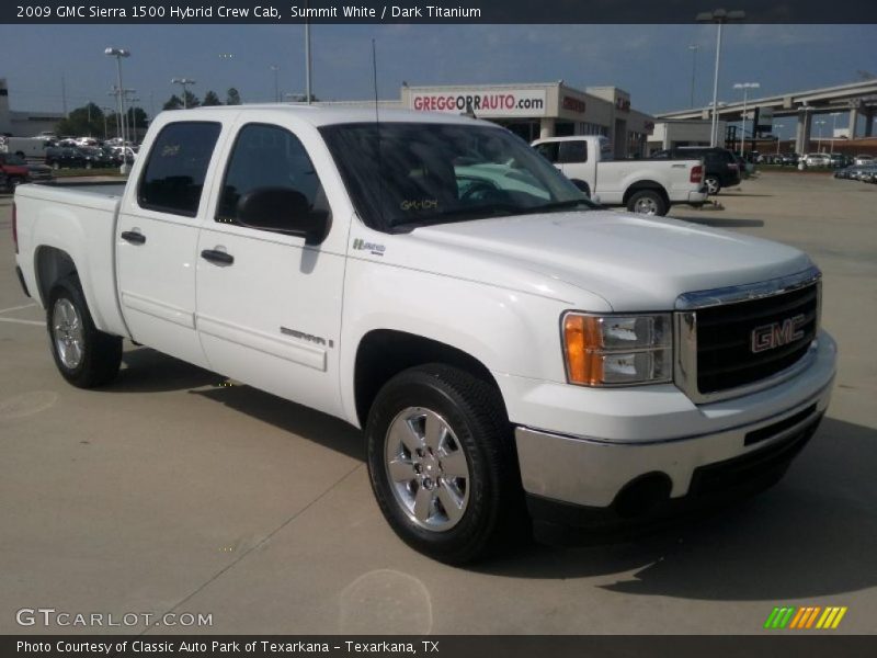 Summit White / Dark Titanium 2009 GMC Sierra 1500 Hybrid Crew Cab