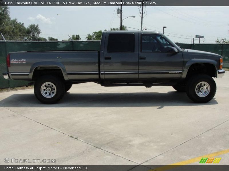 Medium Charcoal Gray Metallic / Gray 1999 Chevrolet C/K 3500 K3500 LS Crew Cab 4x4