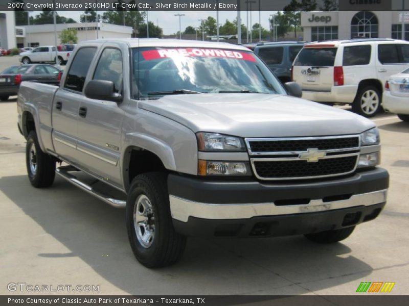 Silver Birch Metallic / Ebony 2007 Chevrolet Silverado 2500HD LT Crew Cab