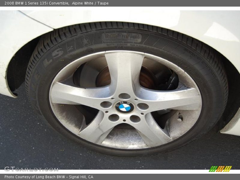 Alpine White / Taupe 2008 BMW 1 Series 135i Convertible