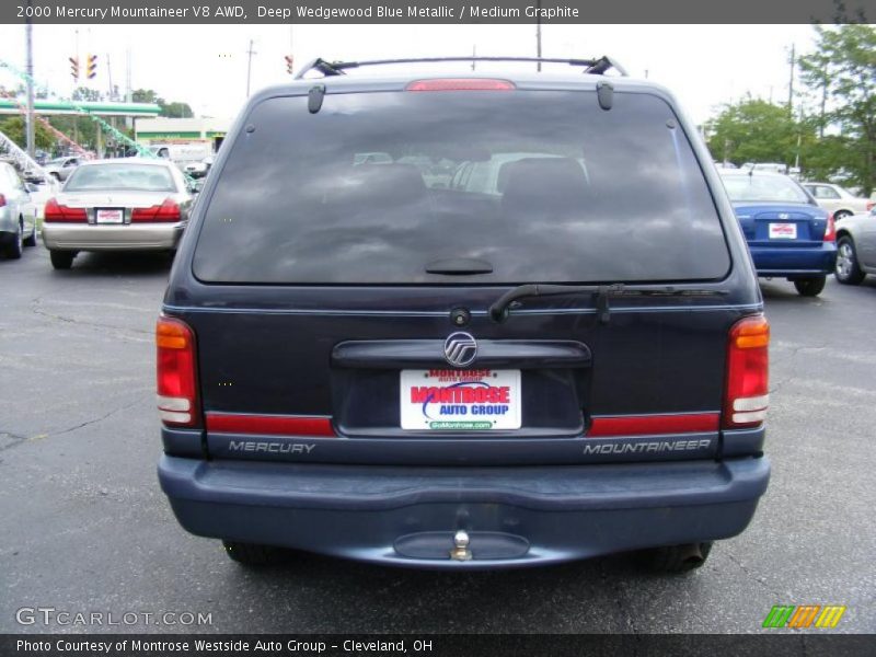 Deep Wedgewood Blue Metallic / Medium Graphite 2000 Mercury Mountaineer V8 AWD