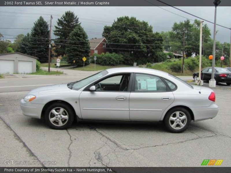 Silver Frost Metallic / Medium Graphite 2002 Ford Taurus SES