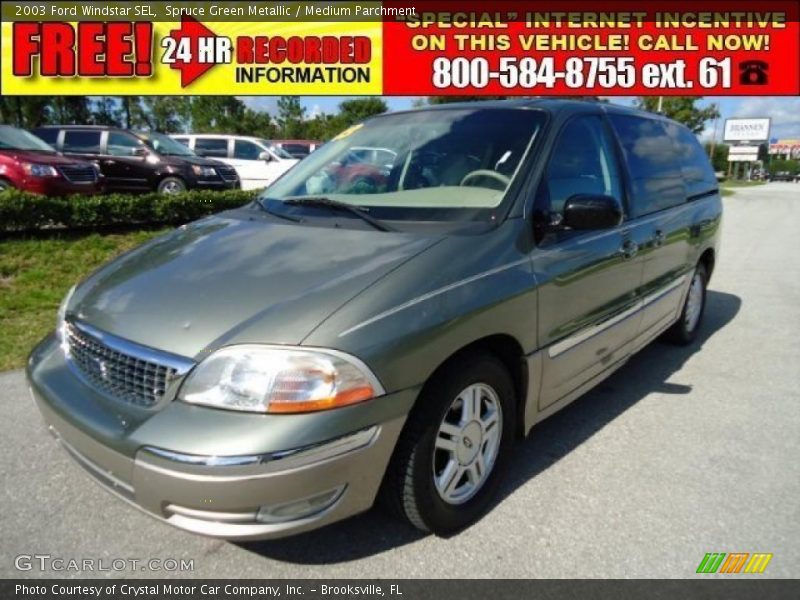 Spruce Green Metallic / Medium Parchment 2003 Ford Windstar SEL