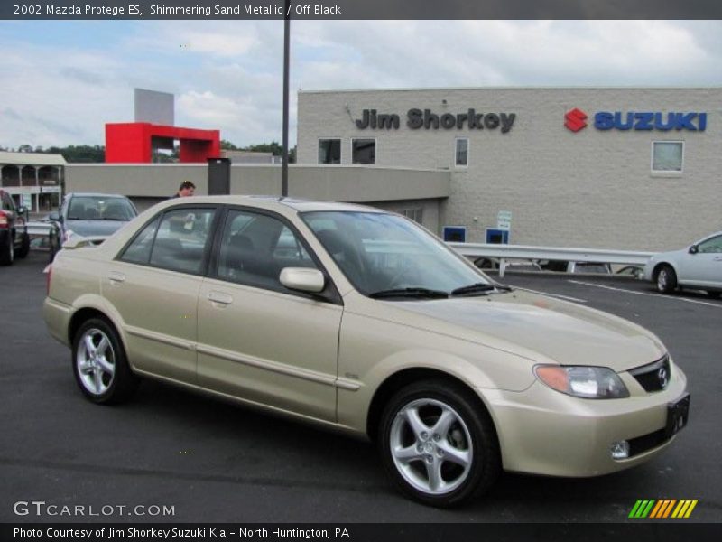 Shimmering Sand Metallic / Off Black 2002 Mazda Protege ES