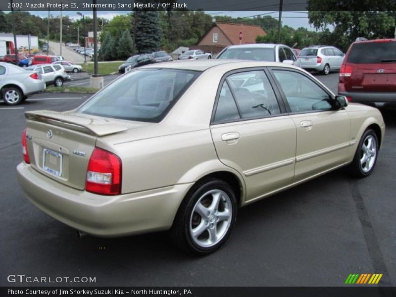 Shimmering Sand Metallic / Off Black 2002 Mazda Protege ES