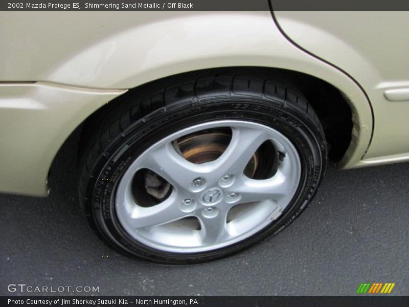 Shimmering Sand Metallic / Off Black 2002 Mazda Protege ES