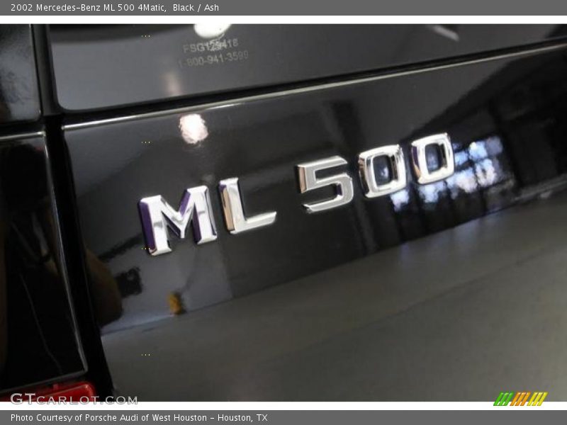 Black / Ash 2002 Mercedes-Benz ML 500 4Matic