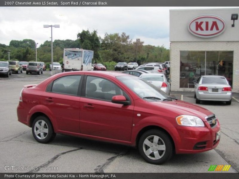 Sport Red / Charcoal Black 2007 Chevrolet Aveo LS Sedan