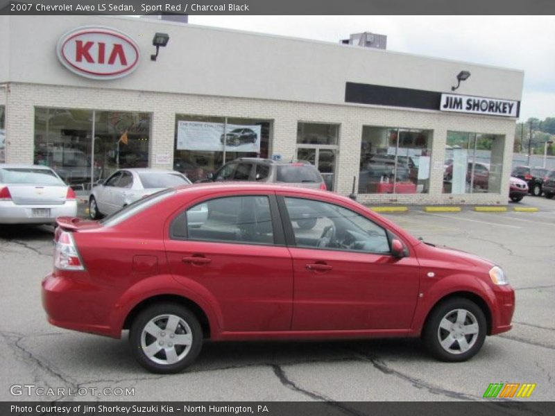 Sport Red / Charcoal Black 2007 Chevrolet Aveo LS Sedan