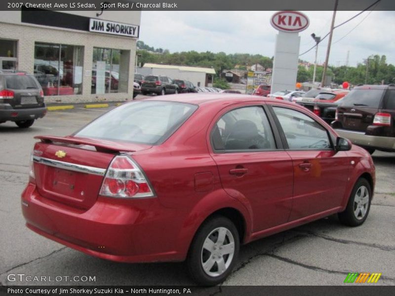 Sport Red / Charcoal Black 2007 Chevrolet Aveo LS Sedan
