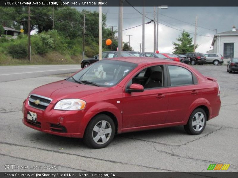 Sport Red / Charcoal Black 2007 Chevrolet Aveo LS Sedan