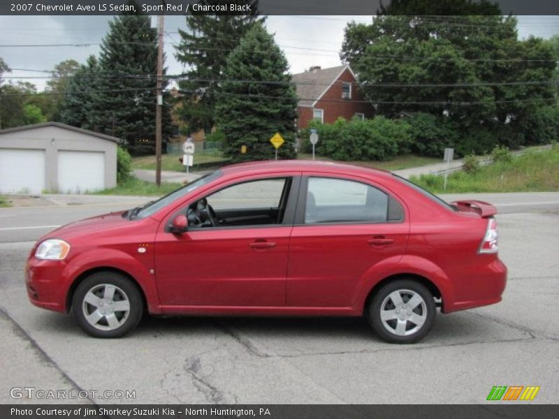 Sport Red / Charcoal Black 2007 Chevrolet Aveo LS Sedan