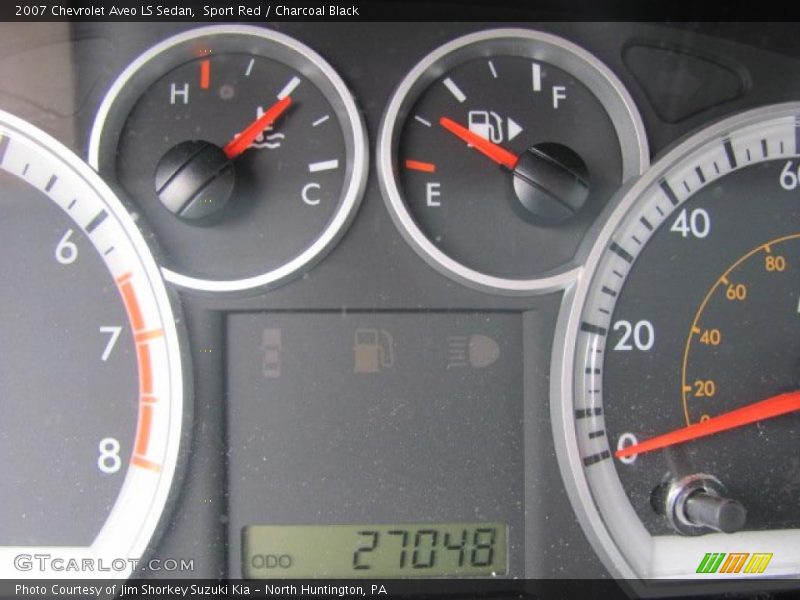 Sport Red / Charcoal Black 2007 Chevrolet Aveo LS Sedan
