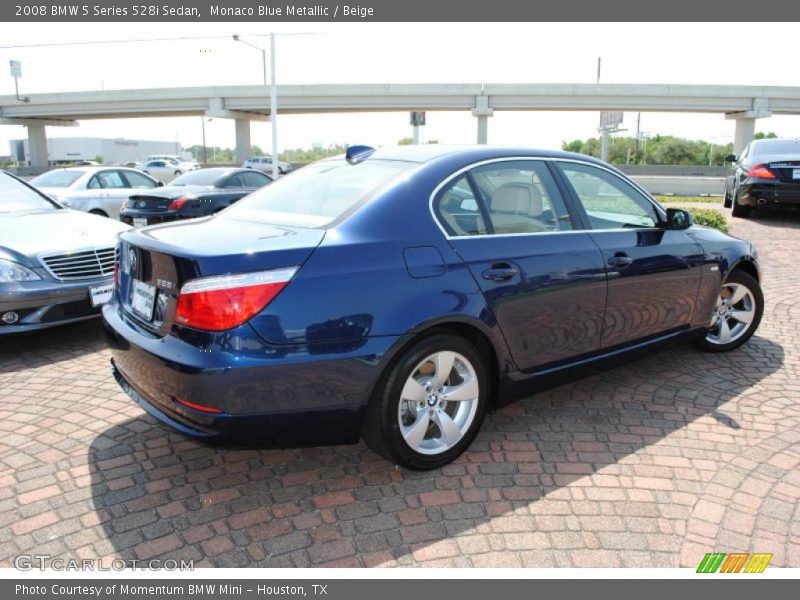 Monaco Blue Metallic / Beige 2008 BMW 5 Series 528i Sedan