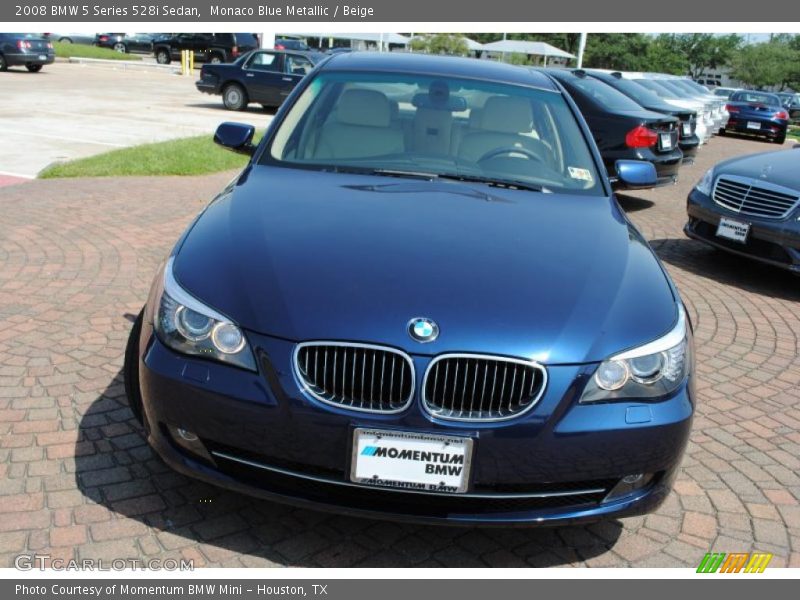 Monaco Blue Metallic / Beige 2008 BMW 5 Series 528i Sedan