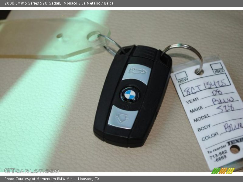 Monaco Blue Metallic / Beige 2008 BMW 5 Series 528i Sedan
