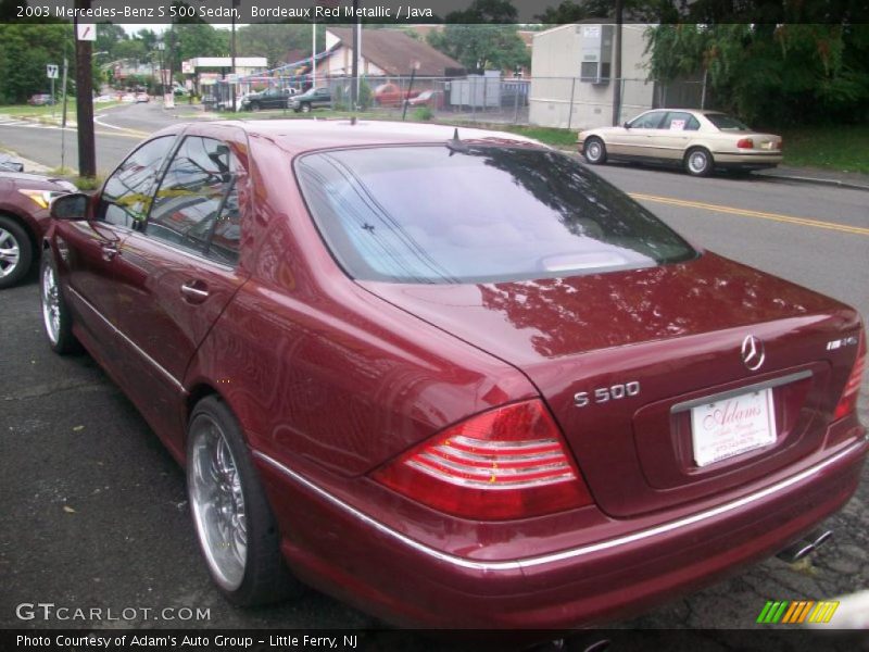 Bordeaux Red Metallic / Java 2003 Mercedes-Benz S 500 Sedan