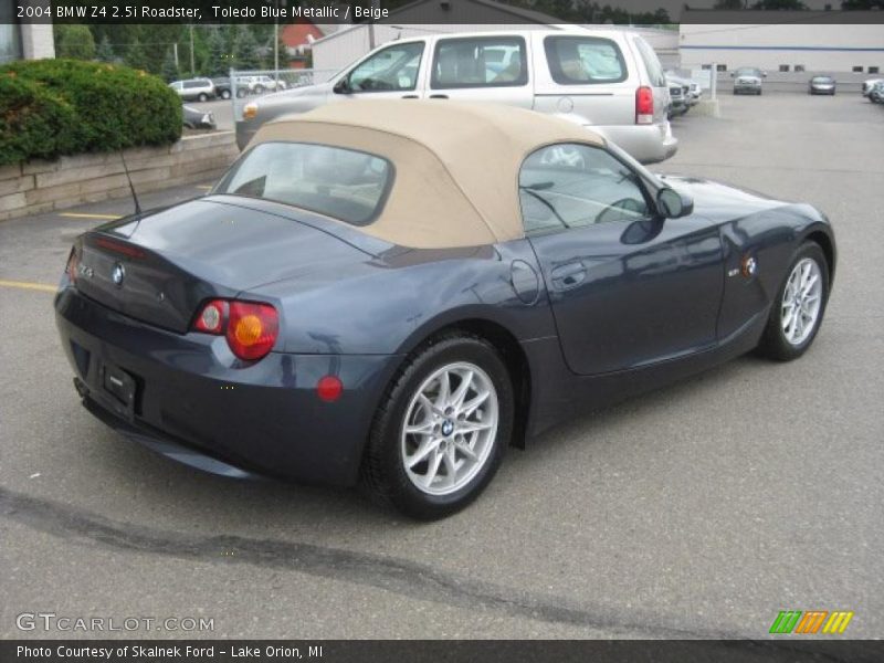 Toledo Blue Metallic / Beige 2004 BMW Z4 2.5i Roadster