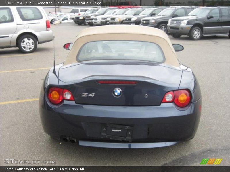 Toledo Blue Metallic / Beige 2004 BMW Z4 2.5i Roadster