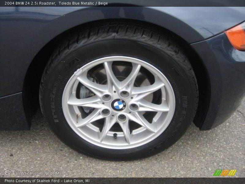 Toledo Blue Metallic / Beige 2004 BMW Z4 2.5i Roadster