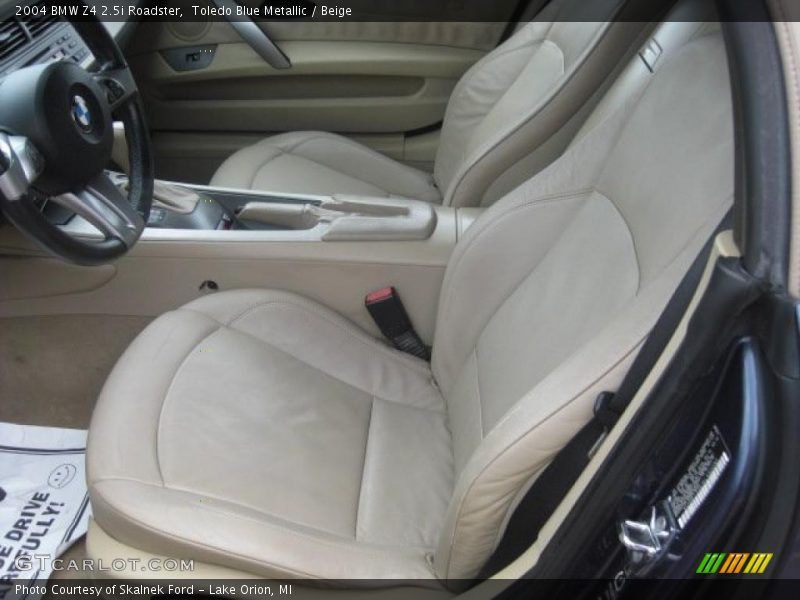 Toledo Blue Metallic / Beige 2004 BMW Z4 2.5i Roadster
