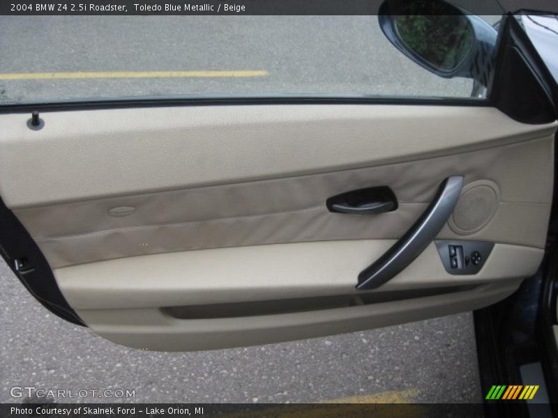 Toledo Blue Metallic / Beige 2004 BMW Z4 2.5i Roadster