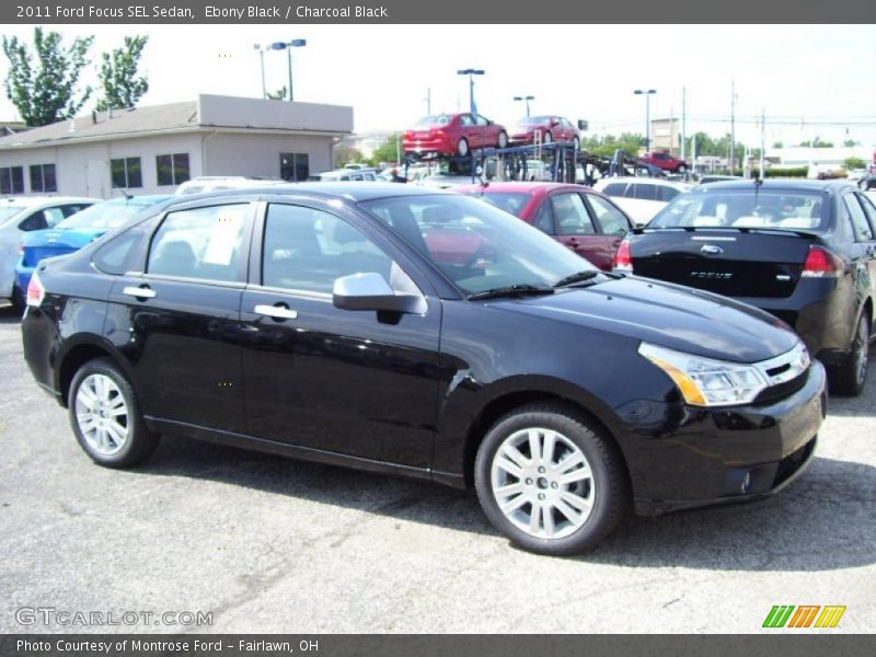 Ebony Black / Charcoal Black 2011 Ford Focus SEL Sedan