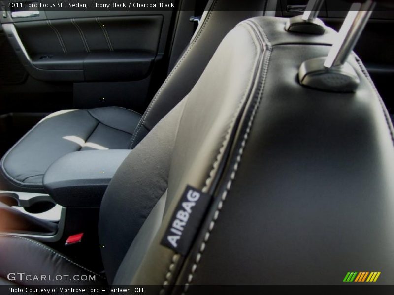 Ebony Black / Charcoal Black 2011 Ford Focus SEL Sedan