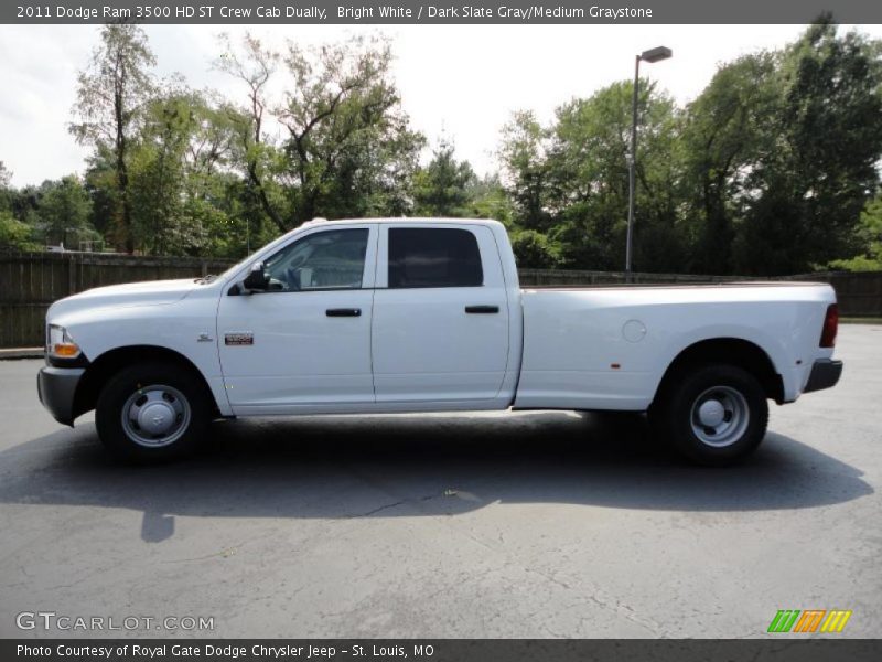 Bright White / Dark Slate Gray/Medium Graystone 2011 Dodge Ram 3500 HD ST Crew Cab Dually