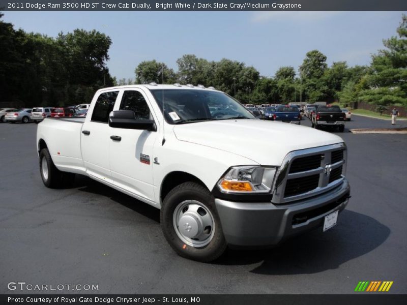 Bright White / Dark Slate Gray/Medium Graystone 2011 Dodge Ram 3500 HD ST Crew Cab Dually