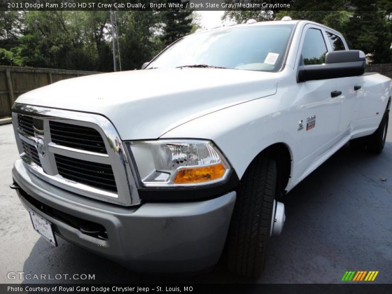 Bright White / Dark Slate Gray/Medium Graystone 2011 Dodge Ram 3500 HD ST Crew Cab Dually