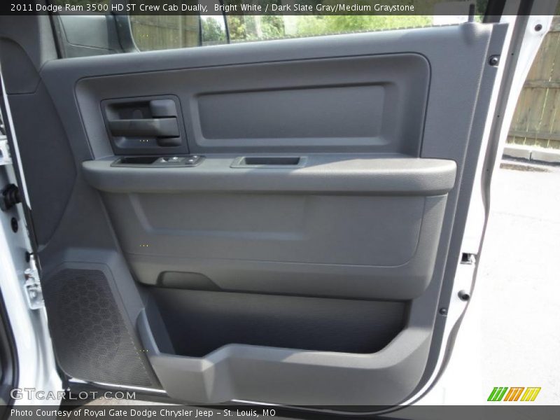 Bright White / Dark Slate Gray/Medium Graystone 2011 Dodge Ram 3500 HD ST Crew Cab Dually
