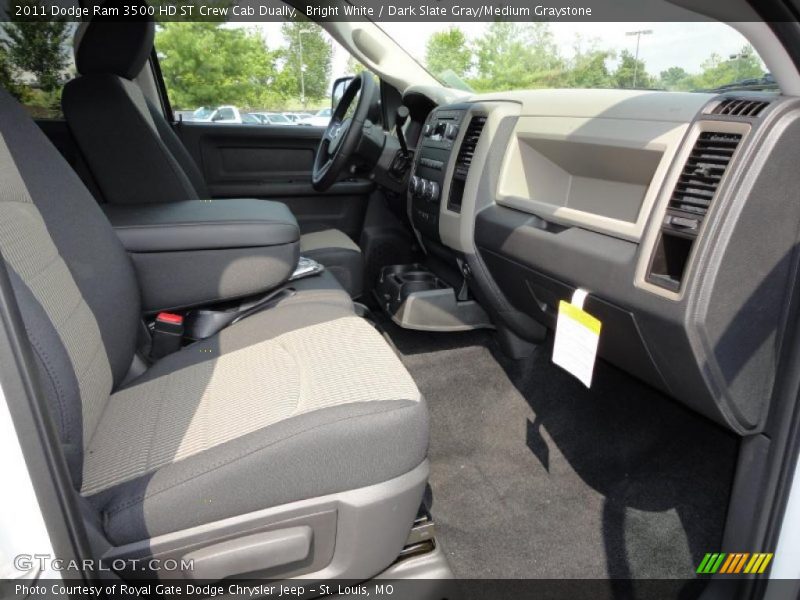 Bright White / Dark Slate Gray/Medium Graystone 2011 Dodge Ram 3500 HD ST Crew Cab Dually
