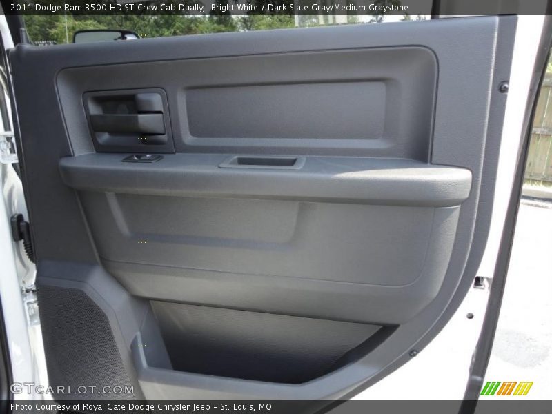 Bright White / Dark Slate Gray/Medium Graystone 2011 Dodge Ram 3500 HD ST Crew Cab Dually